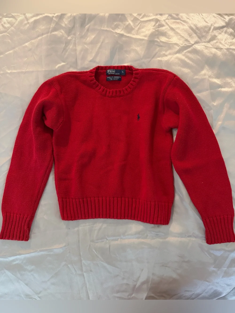 Polo Ralph Lauren Shaker Stitch Knit Crewneck Sweater Size 5
